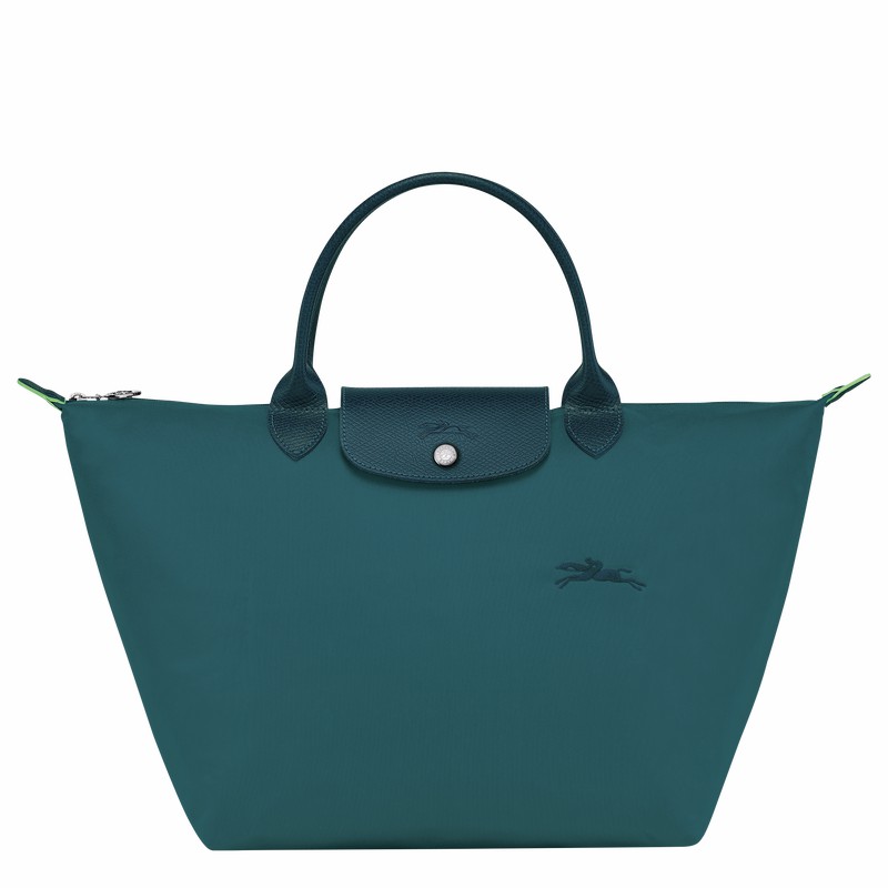 Longchamp Le Pliage Green M Handtas Dames Pauw Uitverkoop | L1623919P89