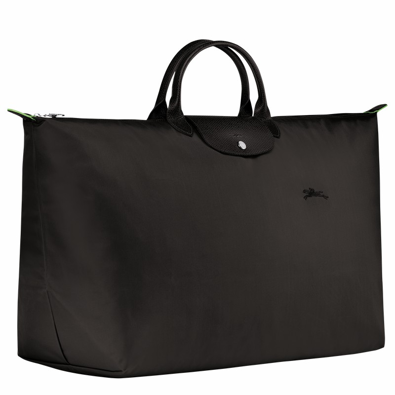 Longchamp Le Pliage Green M Reistas Dames Zwart Uitverkoop | L1625919001