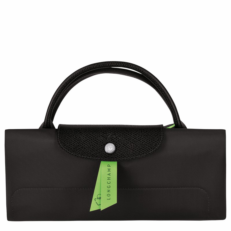 Longchamp Le Pliage Green M Reistas Dames Zwart Uitverkoop | L1625919001