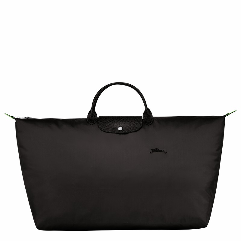 Longchamp Le Pliage Green M Reistas Dames Zwart Uitverkoop | L1625919001