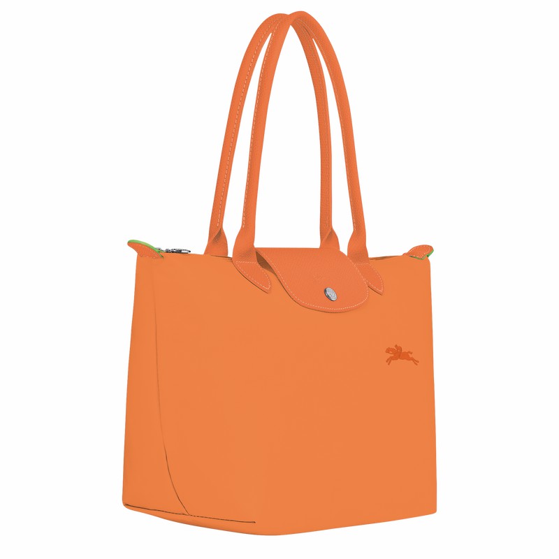 Longchamp Le Pliage Green M Tote Tassen Dames Oranje Uitverkoop | L2605919P54