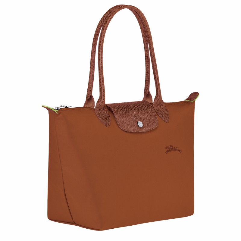 Longchamp Le Pliage Green M Tote Tassen Dames Bruin Uitverkoop | L2605919504