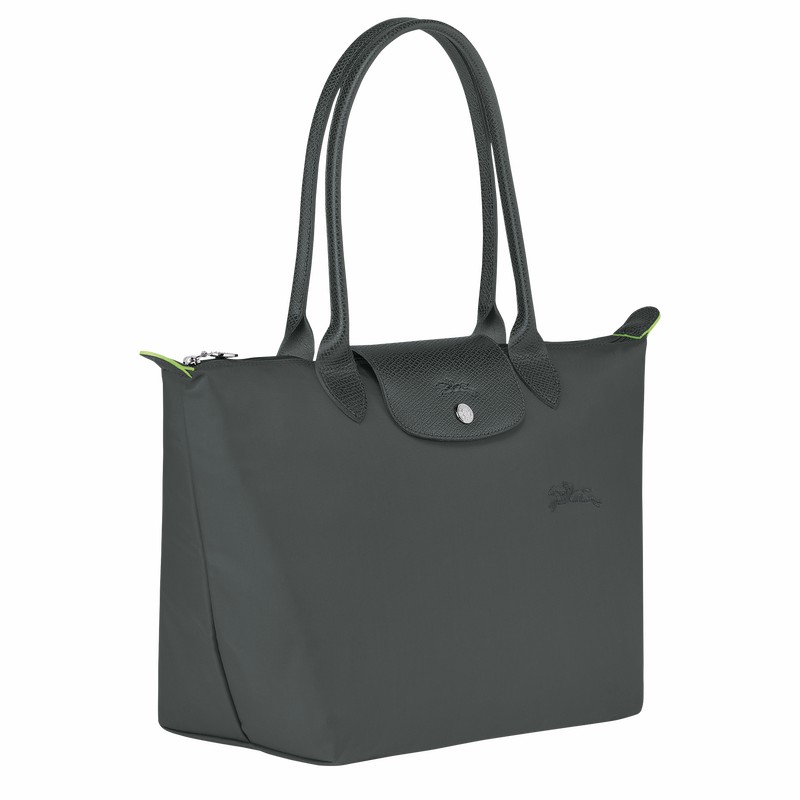 Longchamp Le Pliage Green M Tote Tassen Dames Diepgrijs Uitverkoop | L2605919P66