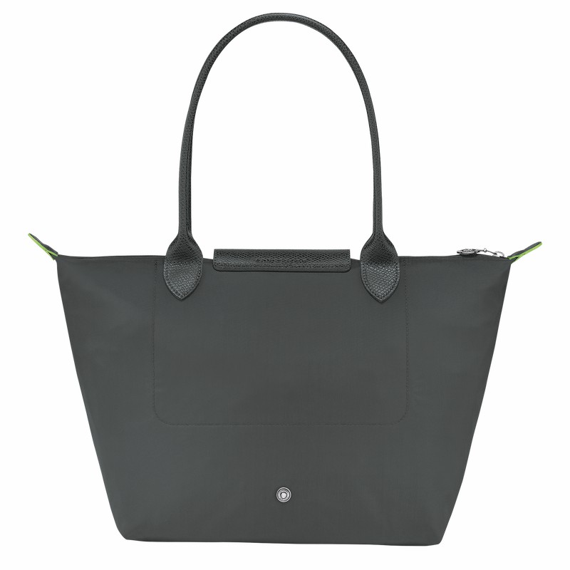 Longchamp Le Pliage Green M Tote Tassen Dames Diepgrijs Uitverkoop | L2605919P66