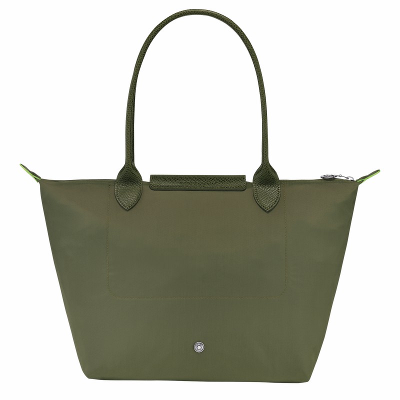 Longchamp Le Pliage Green M Tote Tassen Dames Groen Uitverkoop | L2605919479