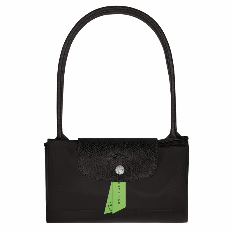 Longchamp Le Pliage Green M Tote Tassen Dames Zwart Uitverkoop | L2605919001