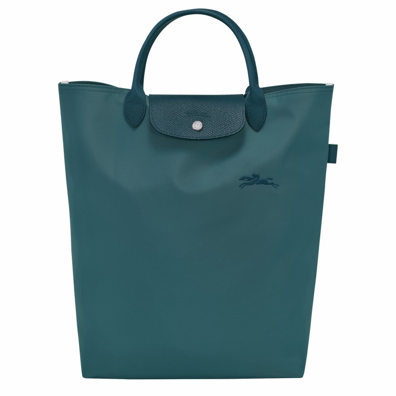 Longchamp Le Pliage Green M Tote Tassen Dames Pauw Uitverkoop | 10168919P89