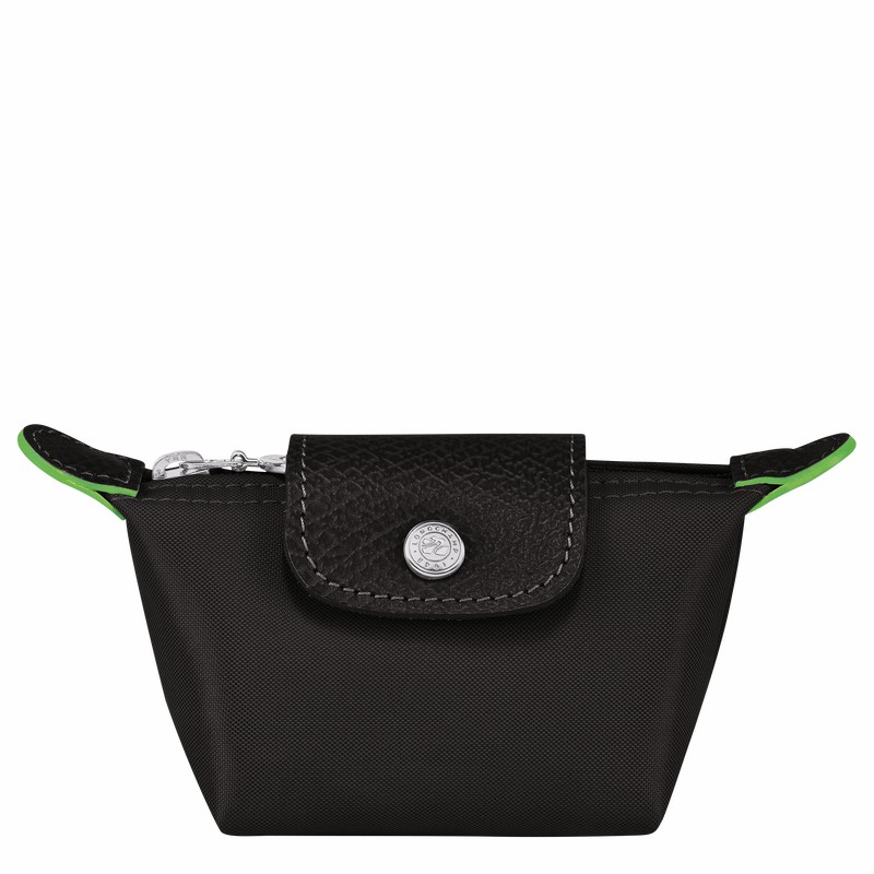 Longchamp Le Pliage Green Portemonnee Dames Zwart Uitverkoop | 30016919001