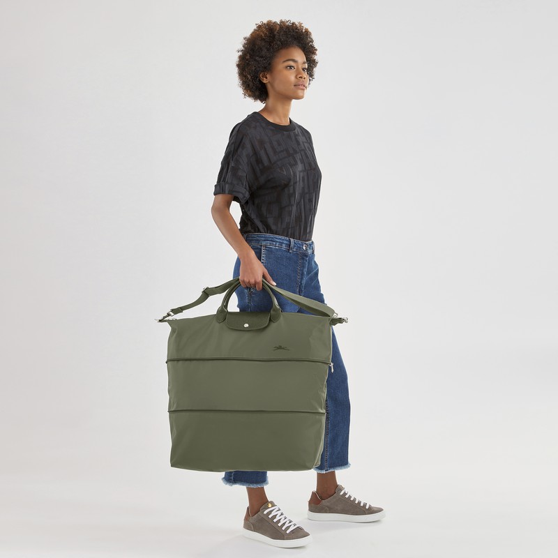 Longchamp Le Pliage Green expandable Reistas Heren Groen Uitverkoop | L1911919479-