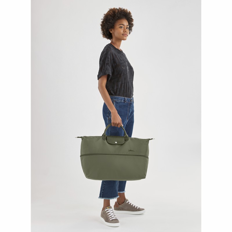 Longchamp Le Pliage Green expandable Reistas Heren Groen Uitverkoop | L1911919479-