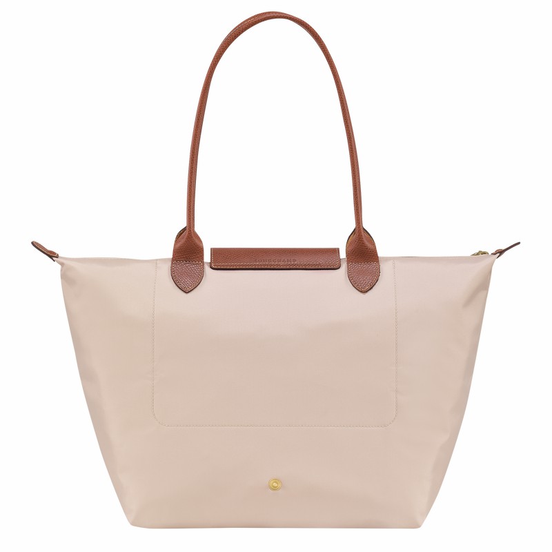 Longchamp Le Pliage Original L Tote Tassen Dames Wit Uitverkoop | L1899089P71