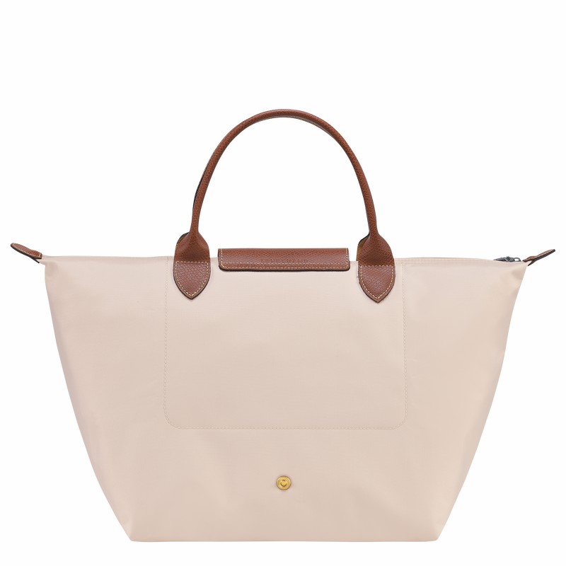 Longchamp Le Pliage Original M Handtas Dames Wit Uitverkoop | L1623089P71