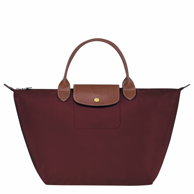 Longchamp Le Pliage Original M Handtas Dames Bordeaux Uitverkoop | L1623089P87