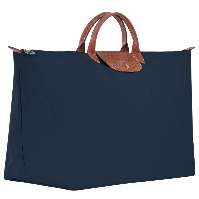 Longchamp Le Pliage Original M Reistas Dames Donkerblauw Uitverkoop | L1625089P68