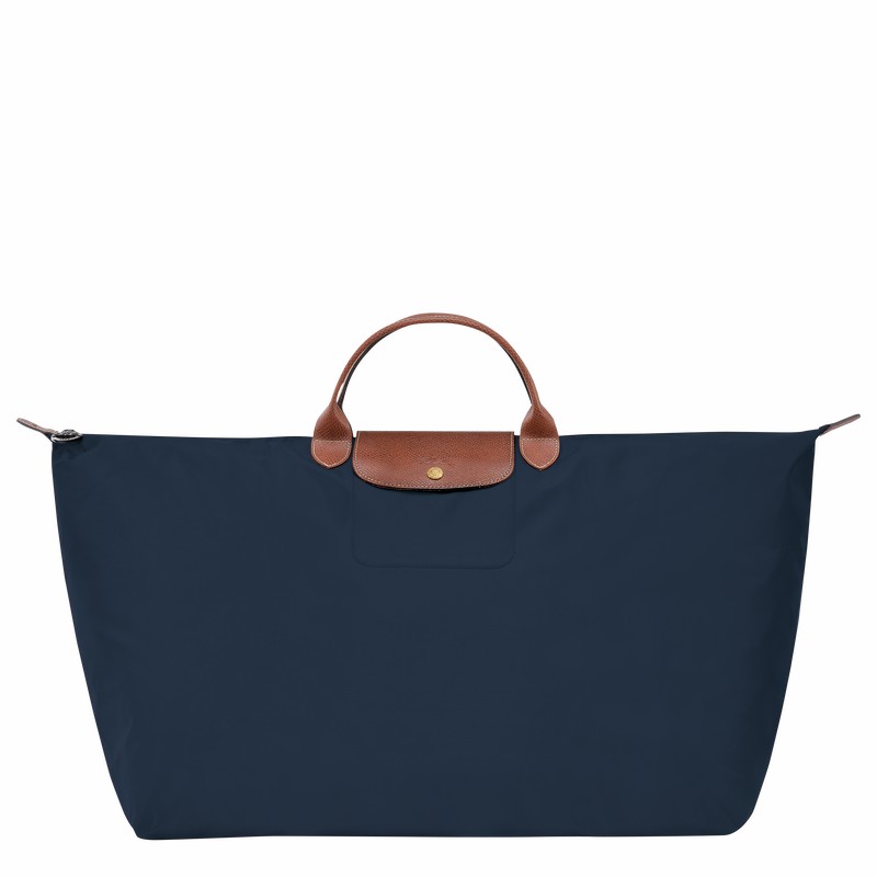 Longchamp Le Pliage Original M Reistas Dames Donkerblauw Uitverkoop | L1625089P68