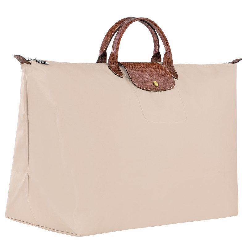 Longchamp Le Pliage Original M Reistas Dames Wit Uitverkoop | L1625089P71