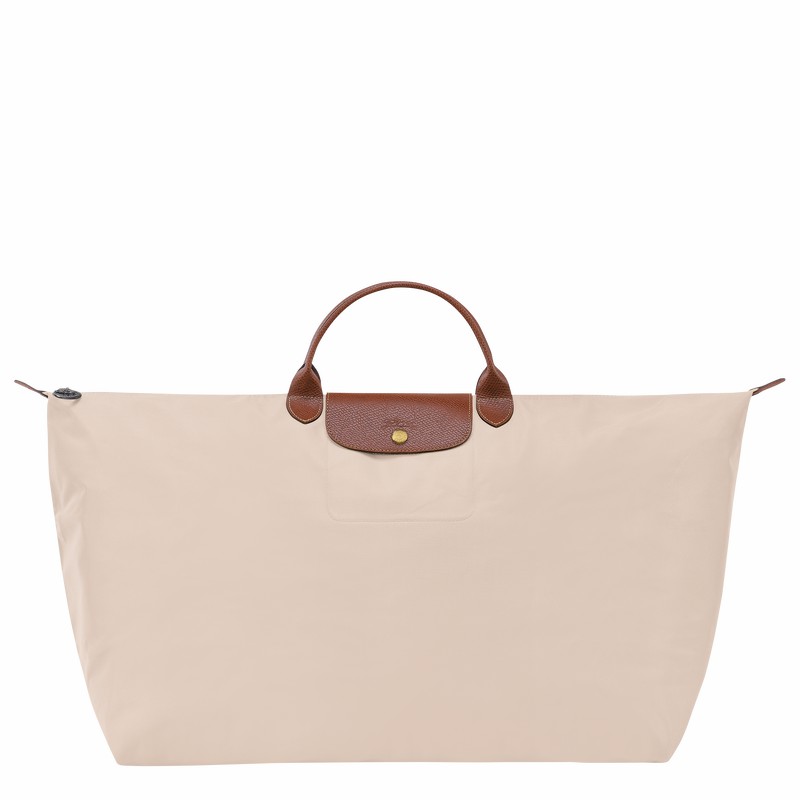 Longchamp Le Pliage Original M Reistas Dames Wit Uitverkoop | L1625089P71