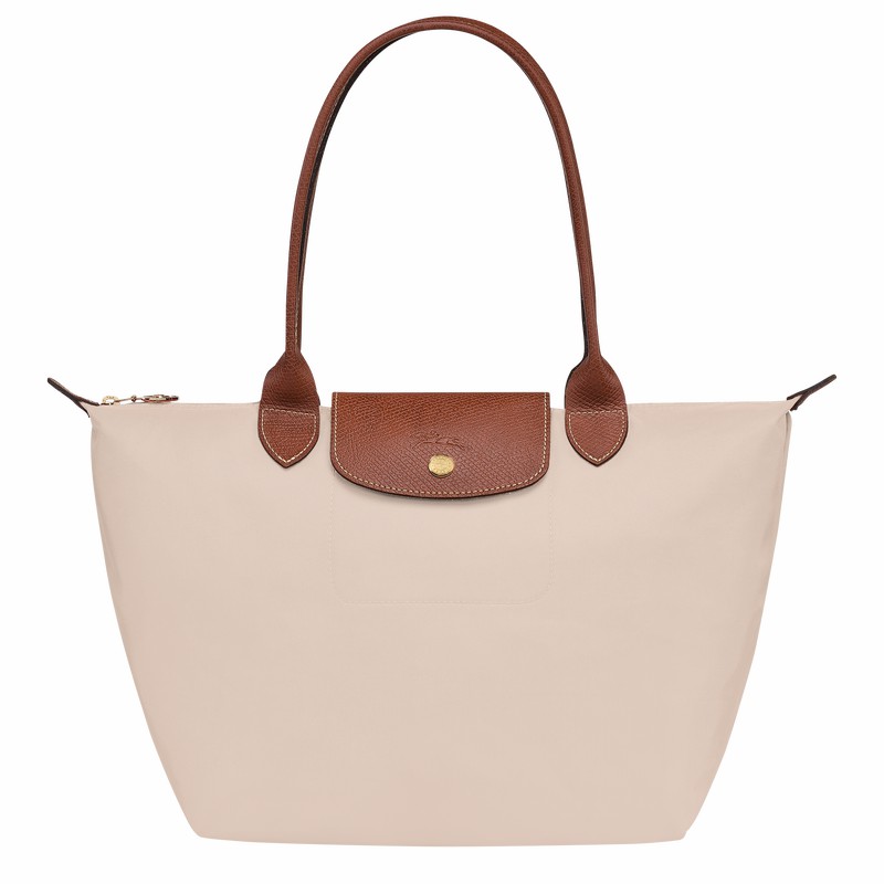 Longchamp Le Pliage Original M Tote Tassen Dames Wit Uitverkoop | L2605089P71