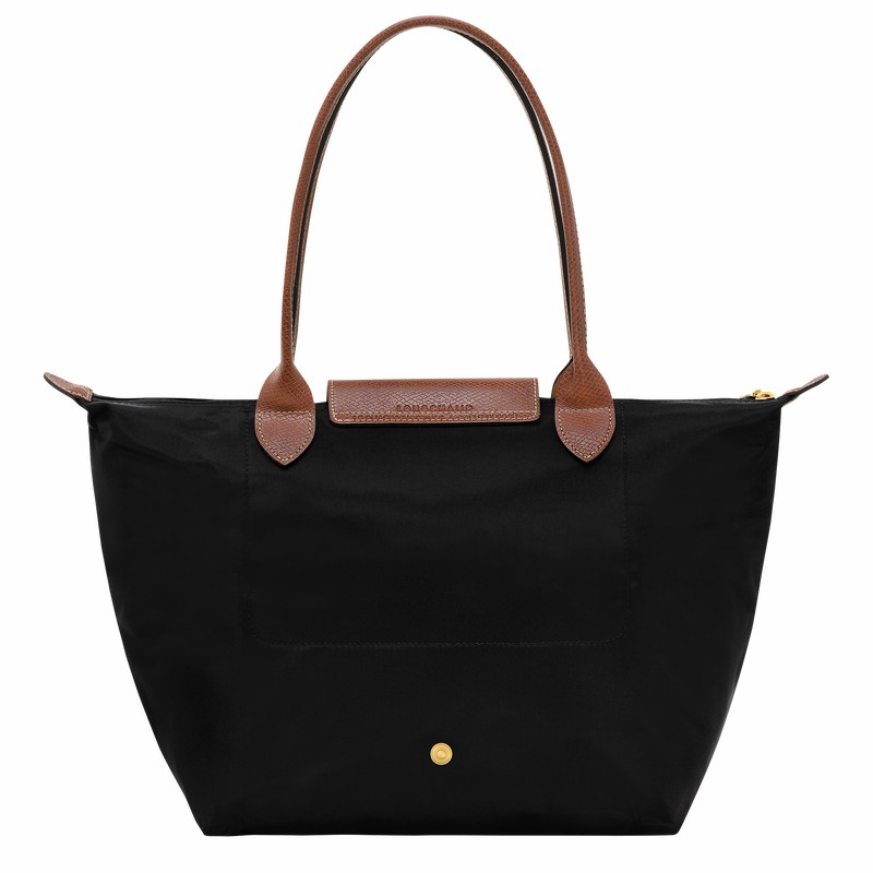 Longchamp Le Pliage Original M Tote Tassen Dames Zwart Uitverkoop | L2605089001