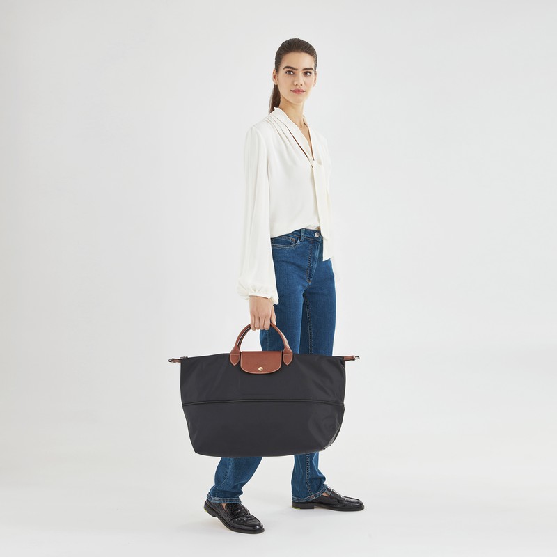 Longchamp Le Pliage Original expandable Reistas Heren Zwart Uitverkoop | L1911089001-