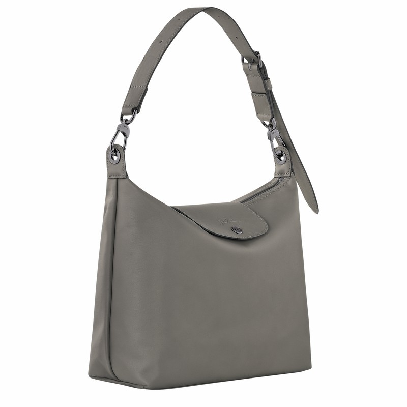 Longchamp Le Pliage Xtra M Hobo Tas Dames Grijs Uitverkoop | 10189987P55