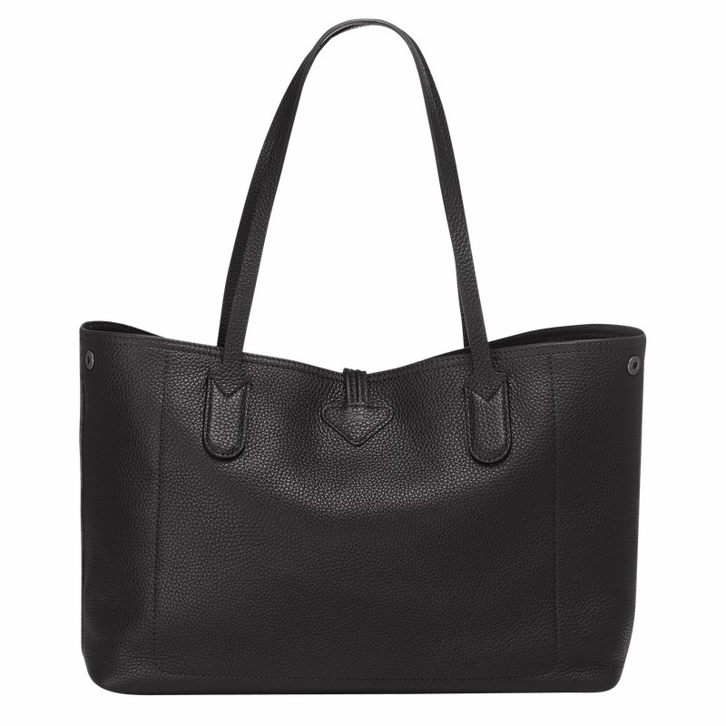 Longchamp Le Roseau Essential L Tote Tassen Dames Zwart Uitverkoop | L2686968001