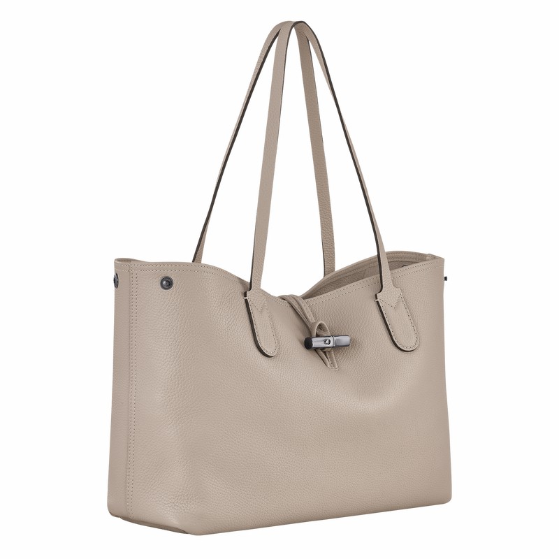 Longchamp Le Roseau Essential L Tote Tassen Dames Grijs Uitverkoop | L2686968266