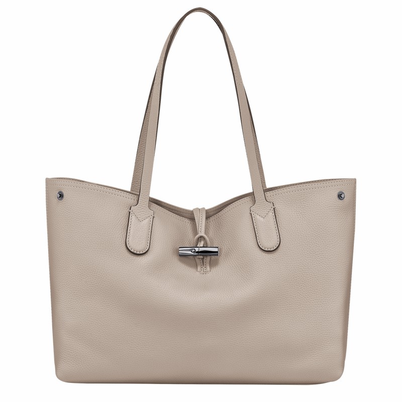 Longchamp Le Roseau Essential L Tote Tassen Dames Grijs Uitverkoop | L2686968266