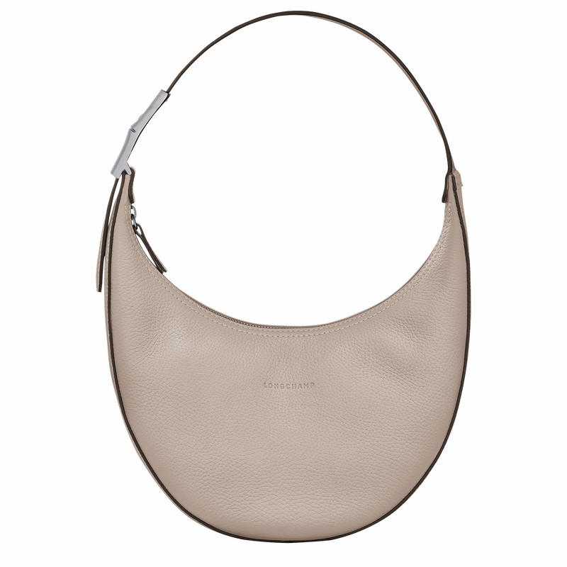 Longchamp Le Roseau Essential M Hobo Tas Dames Grijs Uitverkoop | 10218968266