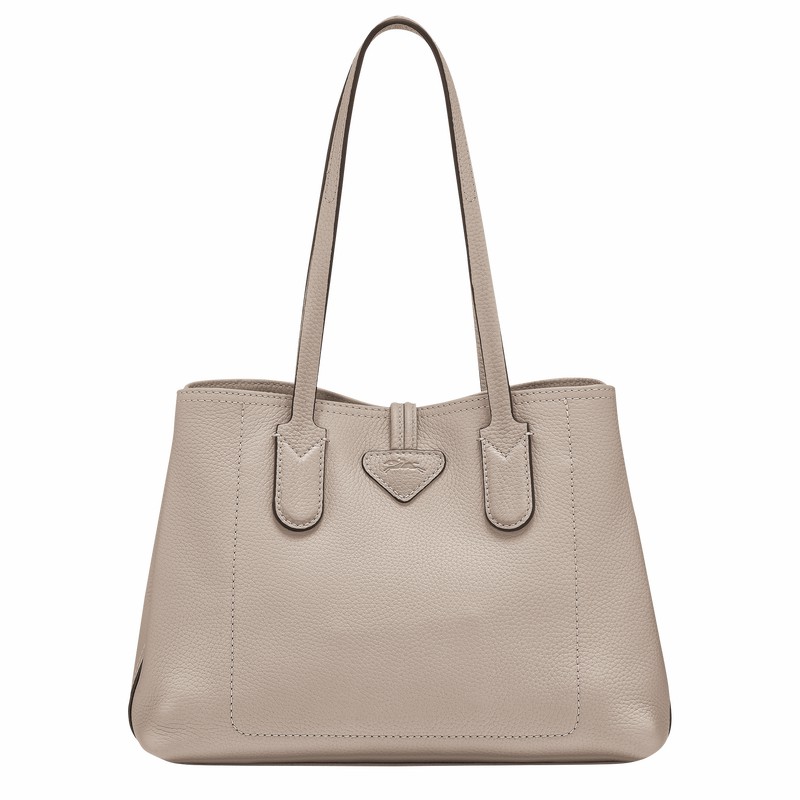 Longchamp Le Roseau Essential M Tote Tassen Dames Grijs Uitverkoop | 10183968266