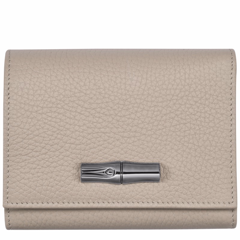 Longchamp Le Roseau Essential Portefeuille Dames Grijs Uitverkoop | 30021968266