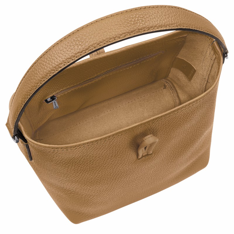 Longchamp Le Roseau Essential XS Buckettas Dames Khaki Uitverkoop | 10159968026