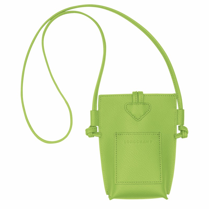 Longchamp Le Roseau Hoesje Dames Groen Uitverkoop | 34180HFP355