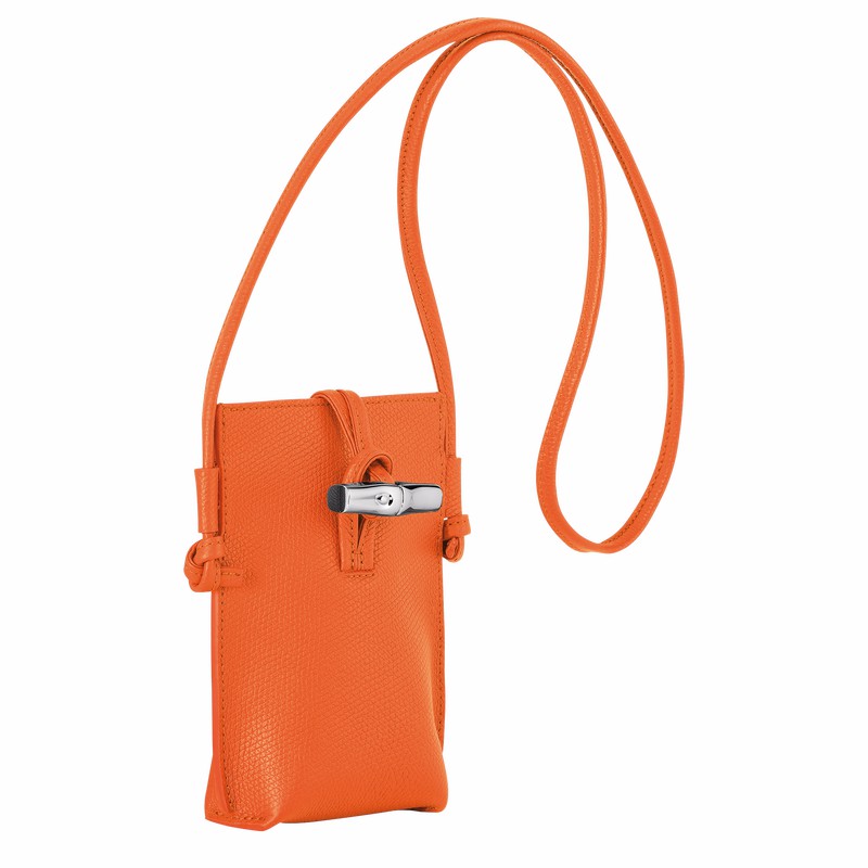 Longchamp Le Roseau Hoesje Dames Oranje Uitverkoop | 34180HFP017