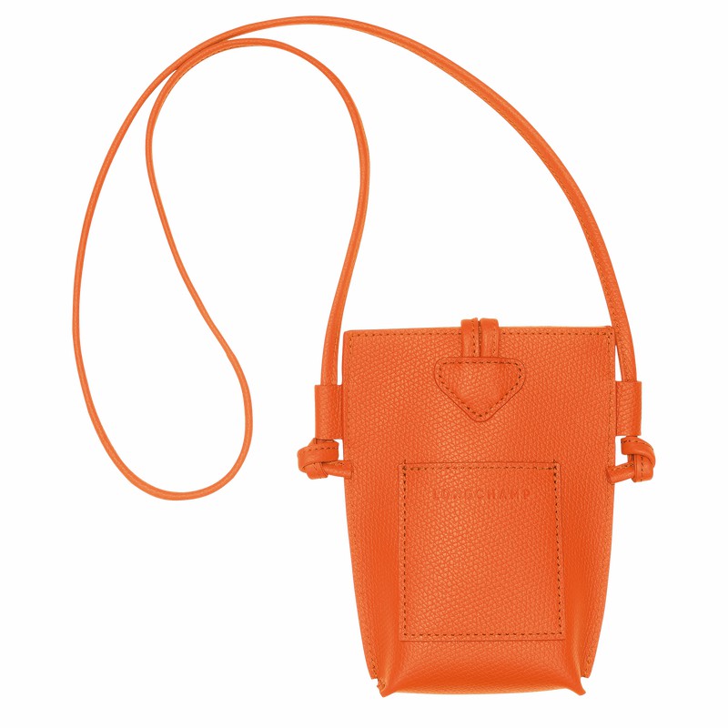 Longchamp Le Roseau Hoesje Dames Oranje Uitverkoop | 34180HFP017