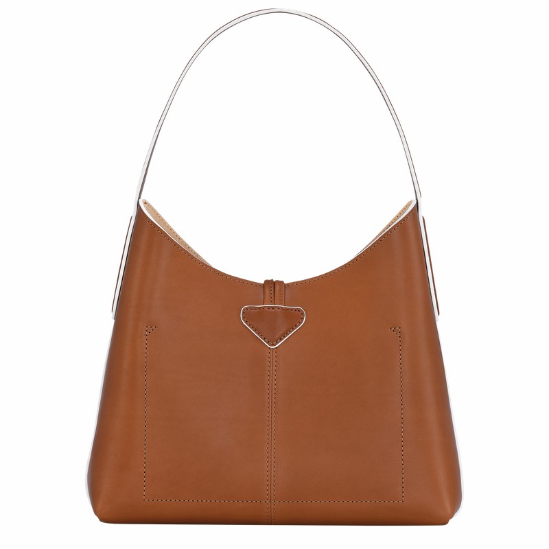 Longchamp Le Roseau M Hobo Tas Dames Bruin Uitverkoop | 10153HQS504