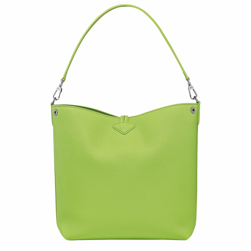 Longchamp Le Roseau M Schoudertas Dames Groen Uitverkoop | 10281HFP355