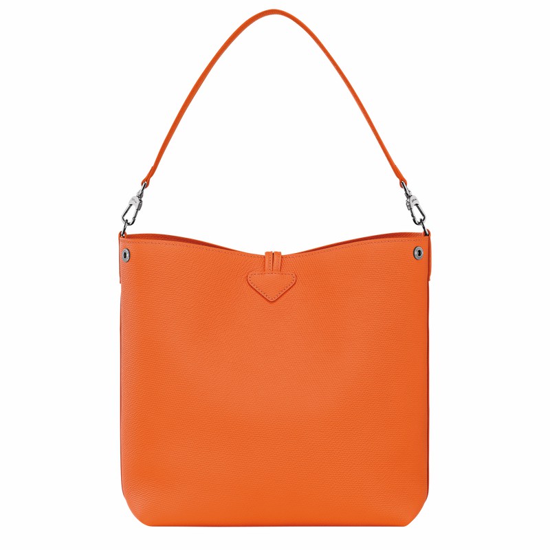 Longchamp Le Roseau M Schoudertas Dames Oranje Uitverkoop | 10281HFP017