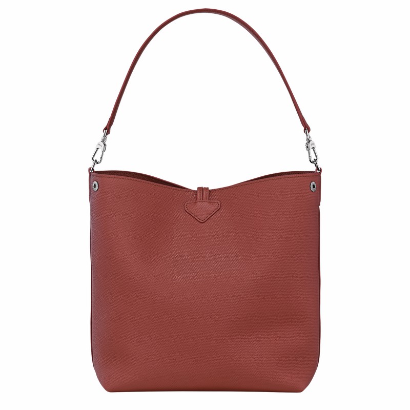 Longchamp Le Roseau M Schoudertas Dames Bruin Uitverkoop | 10281HFP404