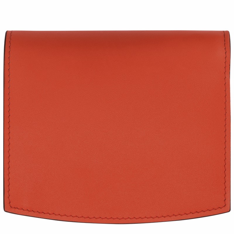 Longchamp Le Roseau Portefeuille Dames Oranje Uitverkoop | 30011HCL685