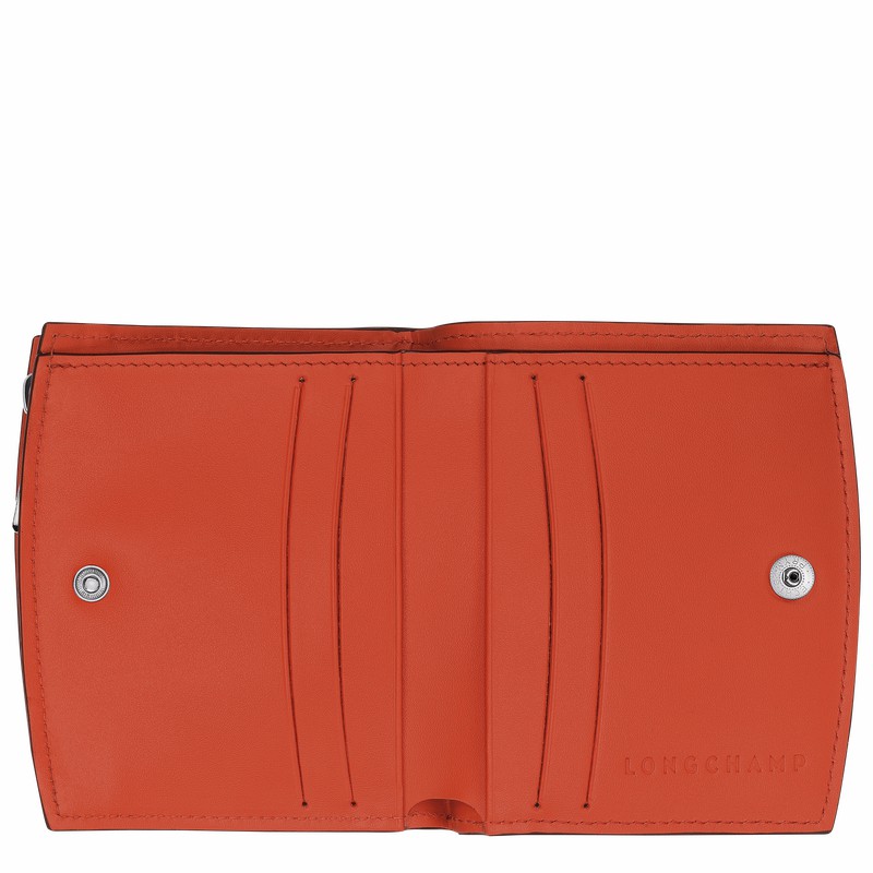 Longchamp Le Roseau Portefeuille Dames Oranje Uitverkoop | 30011HCL685