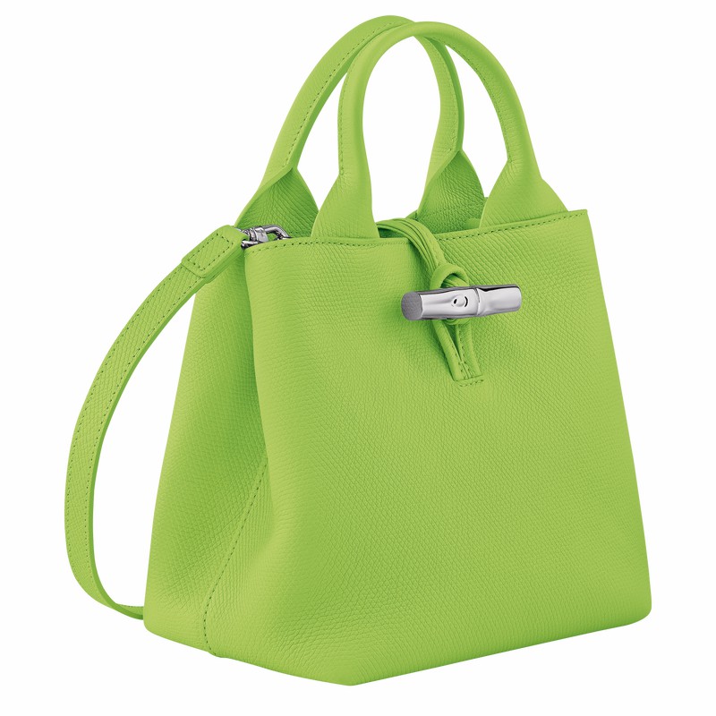 Longchamp Le Roseau S Handtas Dames Groen Uitverkoop | 10273HFP355