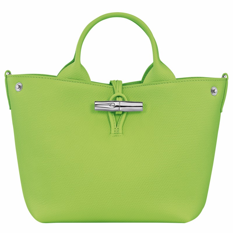 Longchamp Le Roseau S Handtas Dames Groen Uitverkoop | 10273HFP355