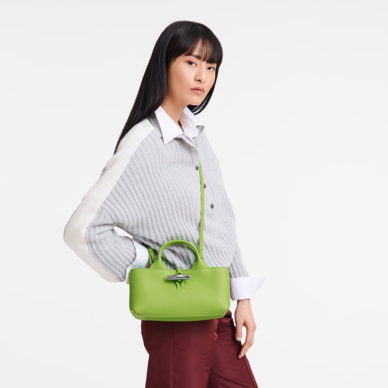 Longchamp Le Roseau S Handtas Dames Groen Uitverkoop | 10280HFP355