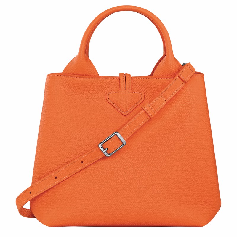 Longchamp Le Roseau S Handtas Dames Oranje Uitverkoop | 10273HFP017