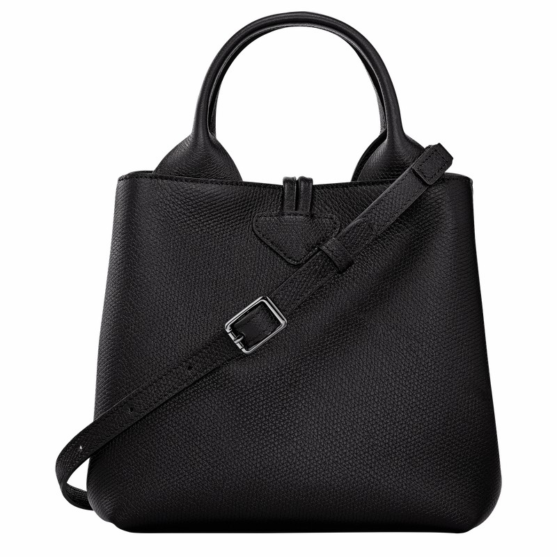 Longchamp Le Roseau S Handtas Dames Zwart Uitverkoop | 10273HFP001