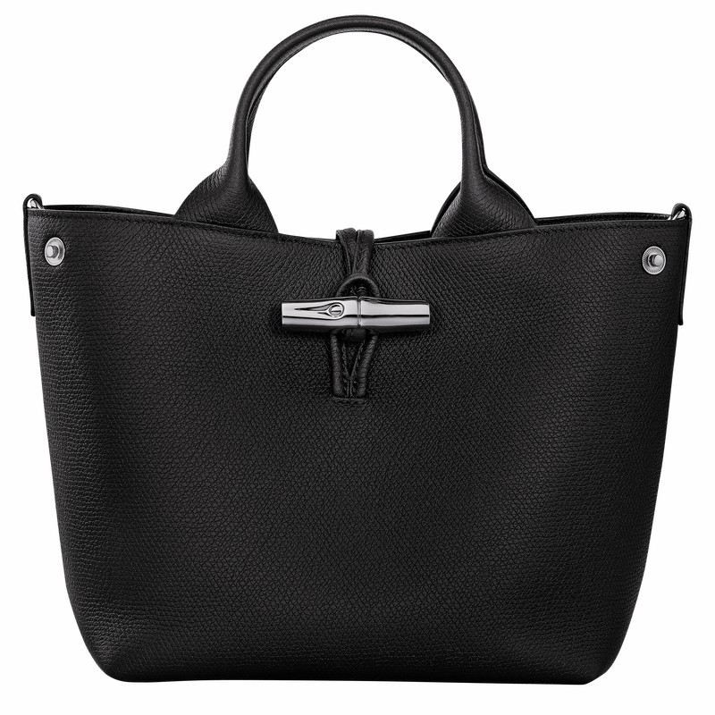 Longchamp Le Roseau S Handtas Dames Zwart Uitverkoop | 10273HFP001