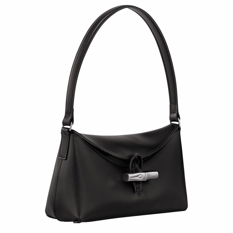 Longchamp Le Roseau S Hobo Tas Dames Zwart Uitverkoop | 10230HCL001