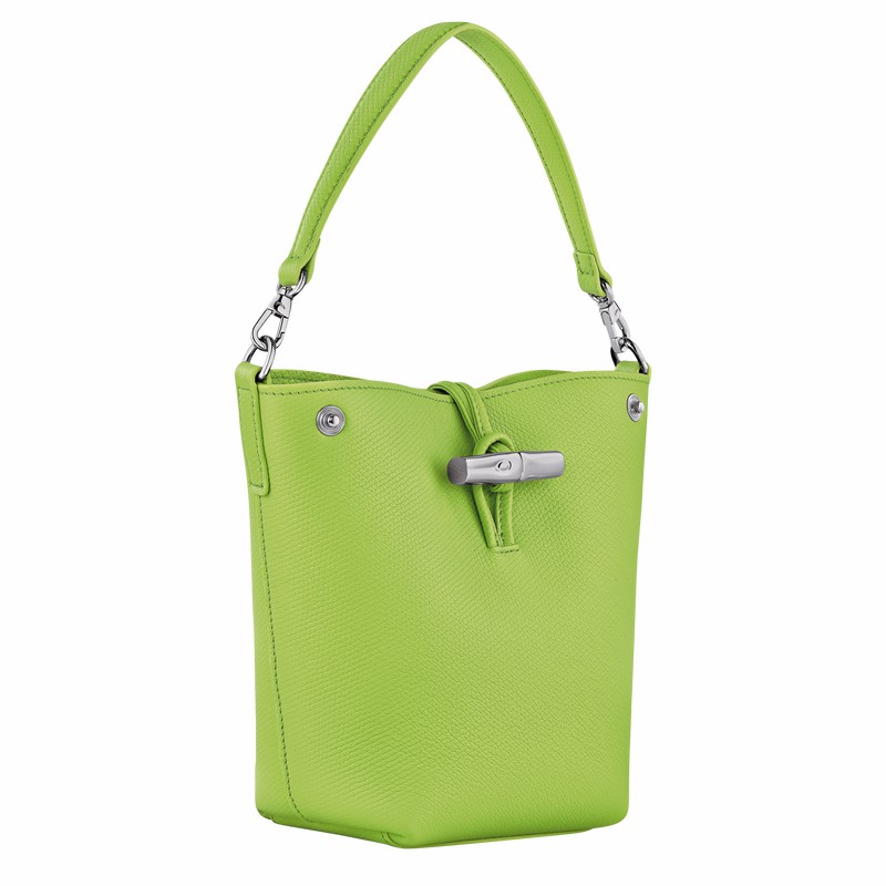 Longchamp Le Roseau XS Buckettas Dames Groen Uitverkoop | 10279HFP355