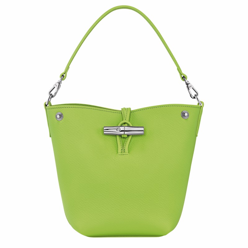 Longchamp Le Roseau XS Buckettas Dames Groen Uitverkoop | 10279HFP355